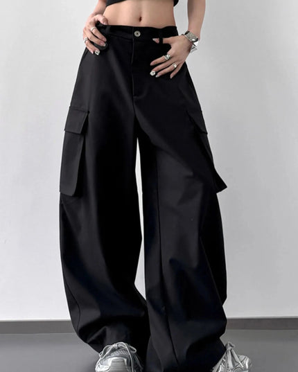 Wide Leg Cargo Pants - Trendsi