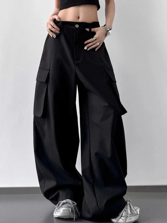 Wide Leg Cargo Pants - Trendsi