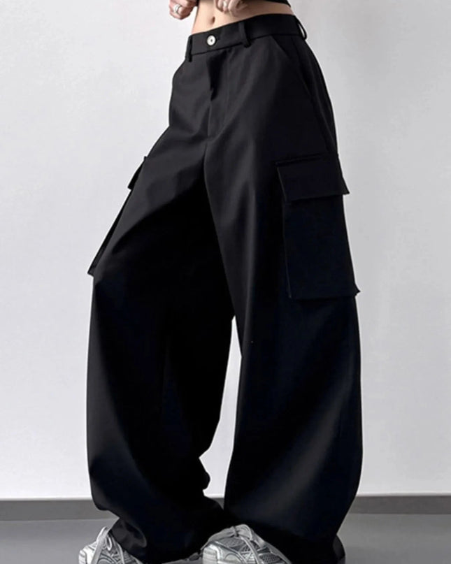 Wide Leg Cargo Pants - Trendsi