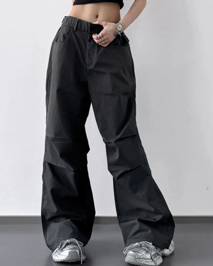 Wide Leg Cargo Pants - Trendsi