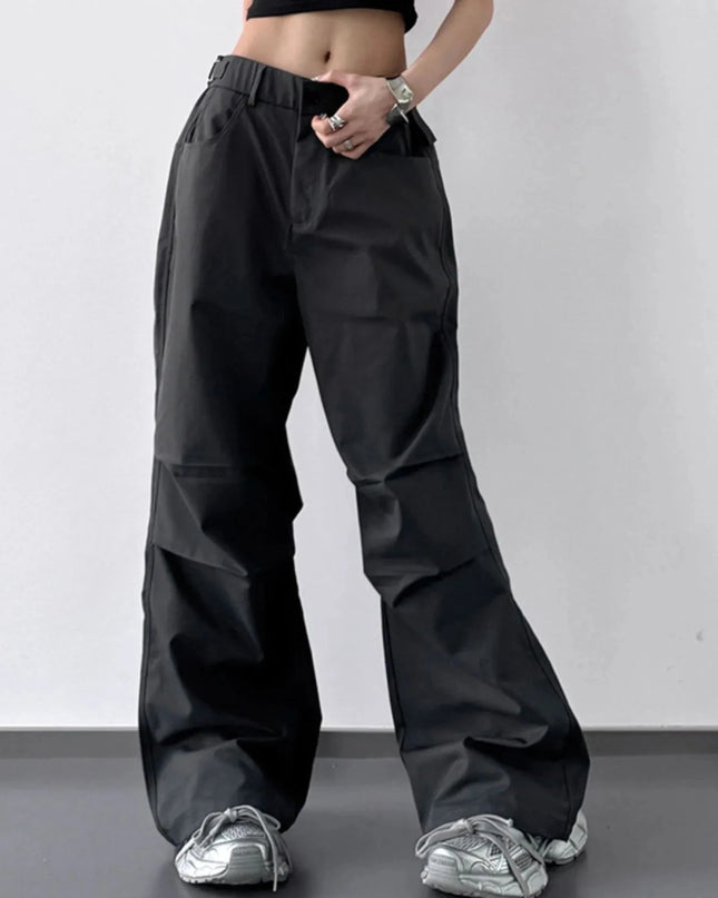 Wide Leg Cargo Pants - Trendsi