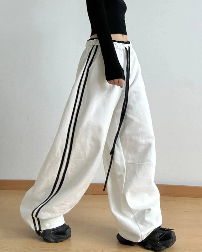 Wide Leg Drawstring Pants - Trendsi