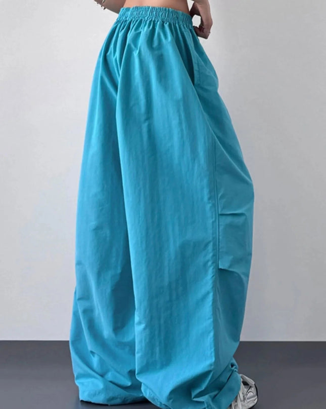 Wide Leg Drawstring Pants - Trendsi
