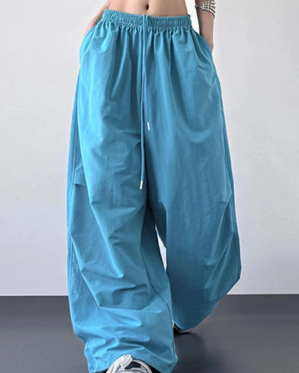 Wide Leg Drawstring Pants - Trendsi