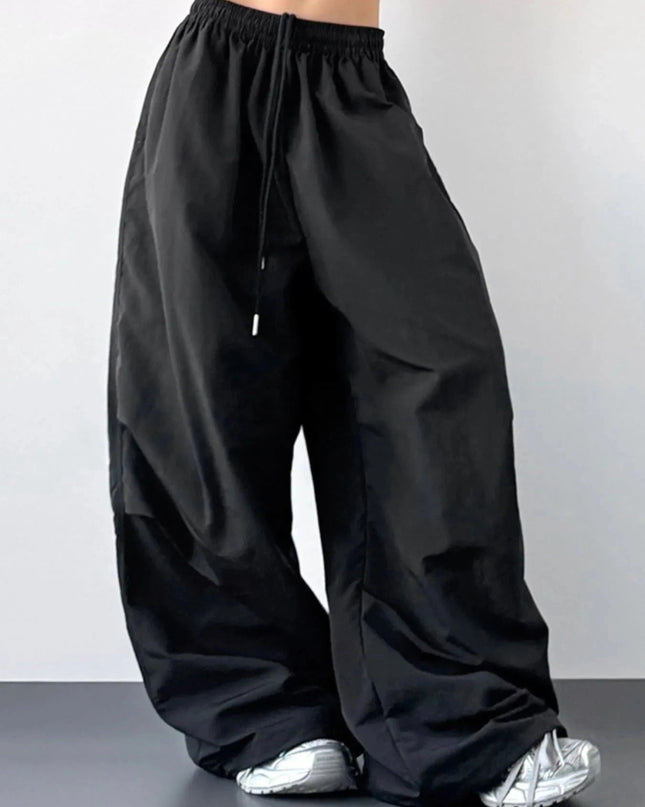 Wide Leg Drawstring Pants - Trendsi