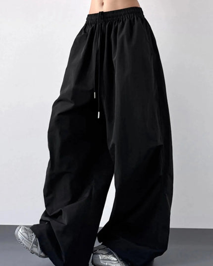 Wide Leg Drawstring Pants - Trendsi