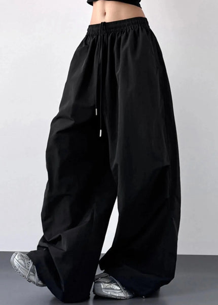 Wide Leg Drawstring Pants - Trendsi