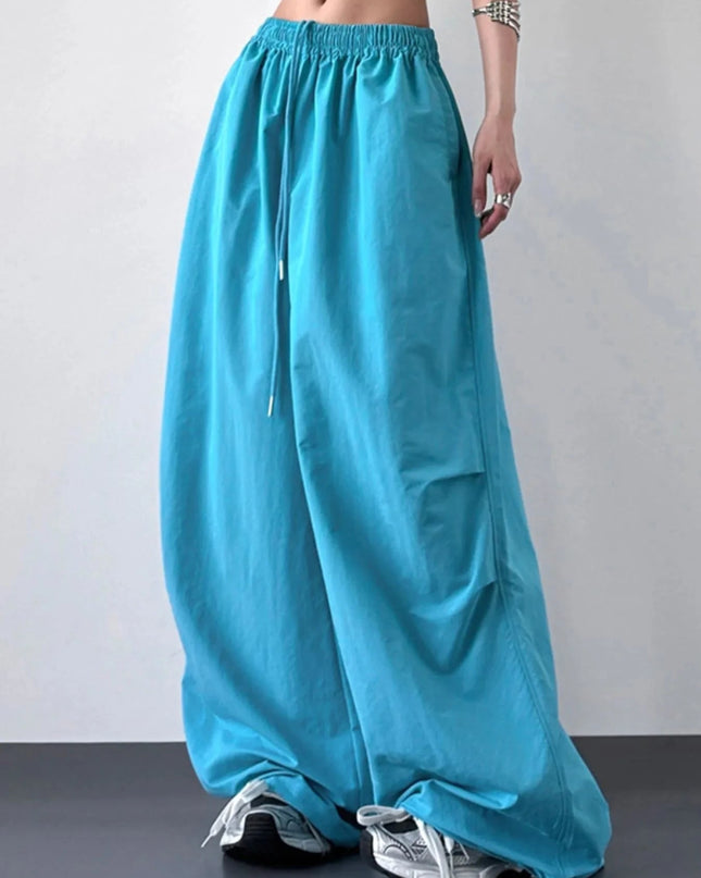 Wide Leg Drawstring Pants - Trendsi