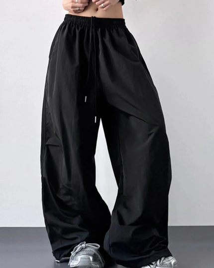 Wide Leg Drawstring Pants - Trendsi