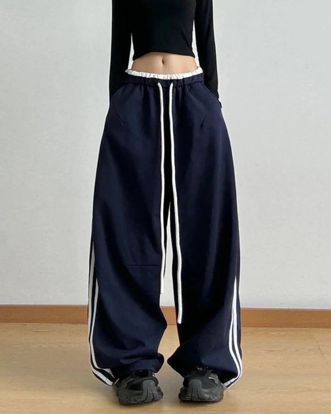 Wide Leg Drawstring Pants - Trendsi
