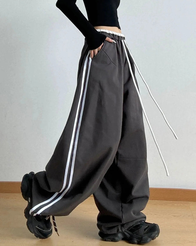 Wide Leg Drawstring Pants - Trendsi
