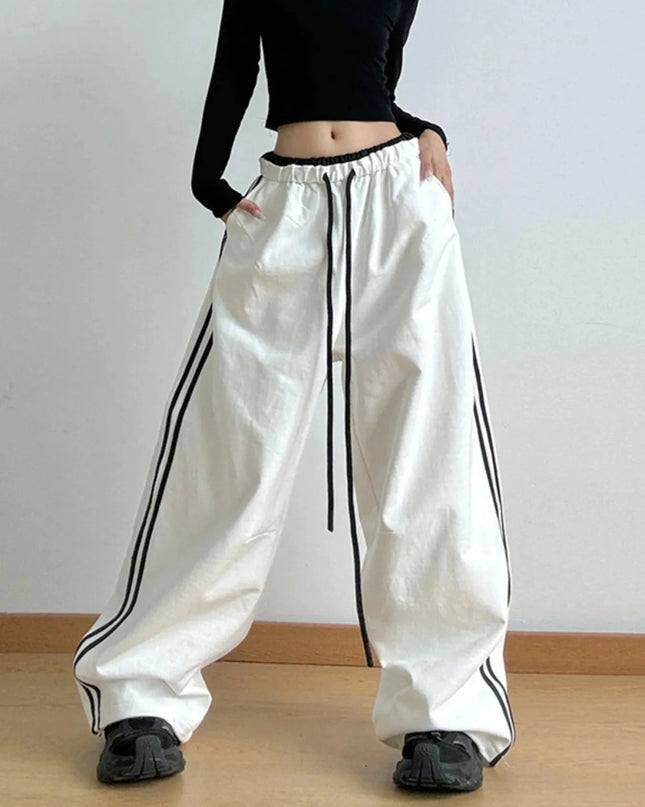 Wide Leg Drawstring Pants - Trendsi