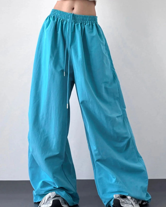 Wide Leg Drawstring Pants - Trendsi