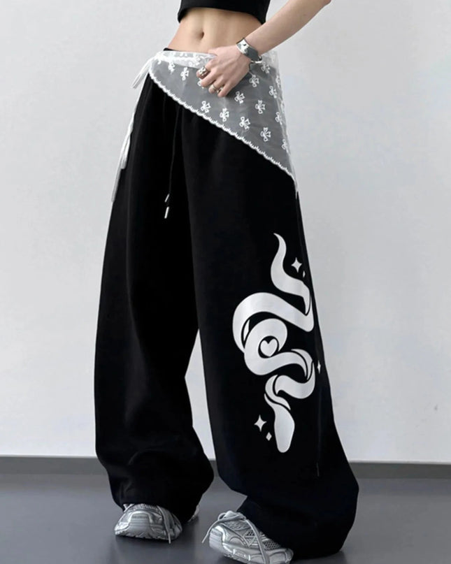 Wide Leg Drawstring Pants - Trendsi