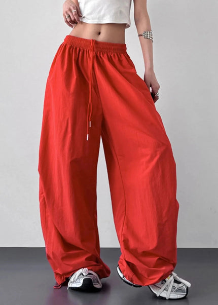 Wide Leg Drawstring Pants - Trendsi