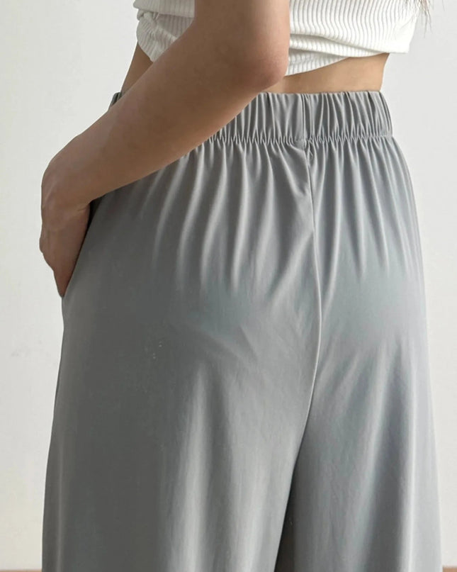 Wide - Leg Drawstring Pants - Trendsi