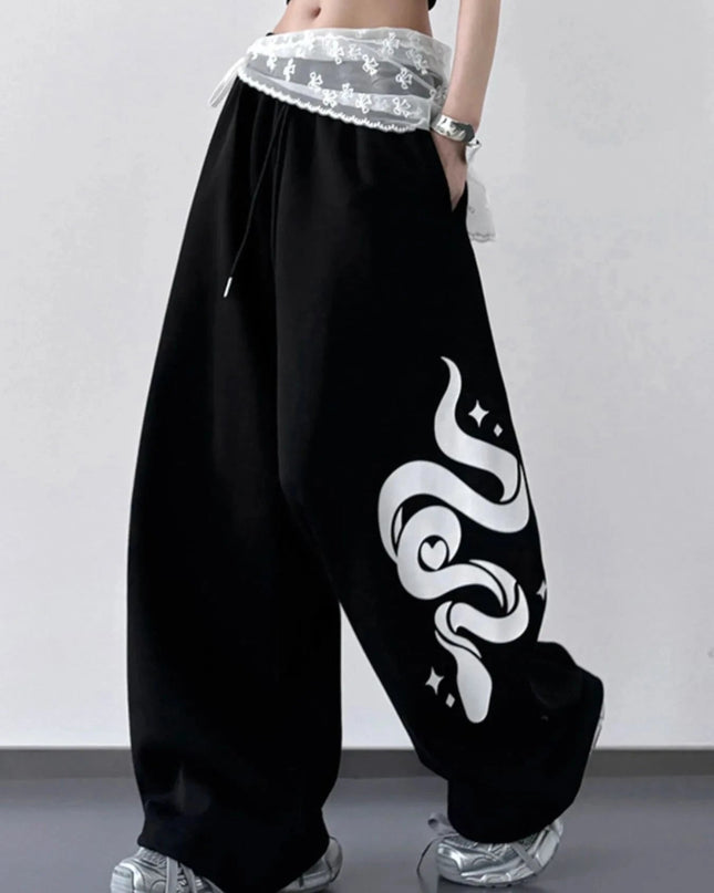 Wide Leg Drawstring Pants - Trendsi