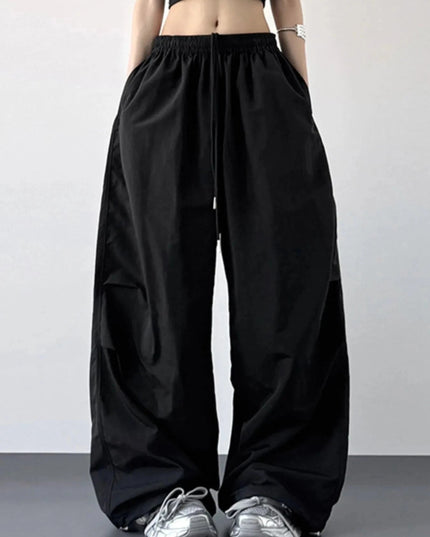 Wide Leg Drawstring Pants - Trendsi