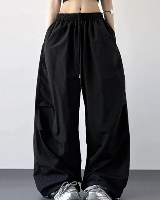 Wide Leg Drawstring Pants - Trendsi