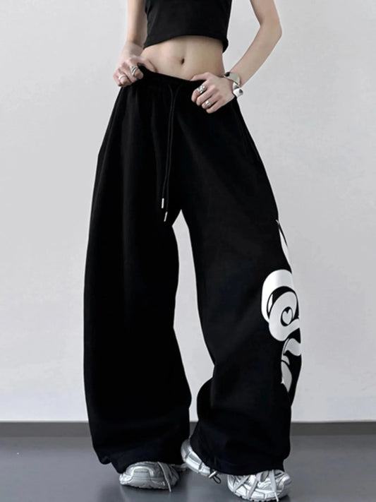 Wide Leg Drawstring Pants - Trendsi