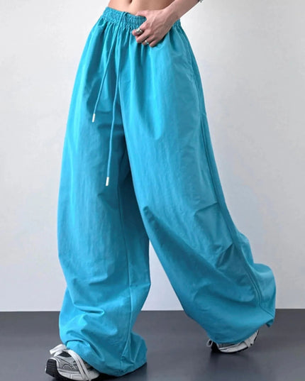 Wide Leg Drawstring Pants - Trendsi