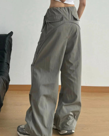 Wide Leg Drawstring Pants - Trendsi