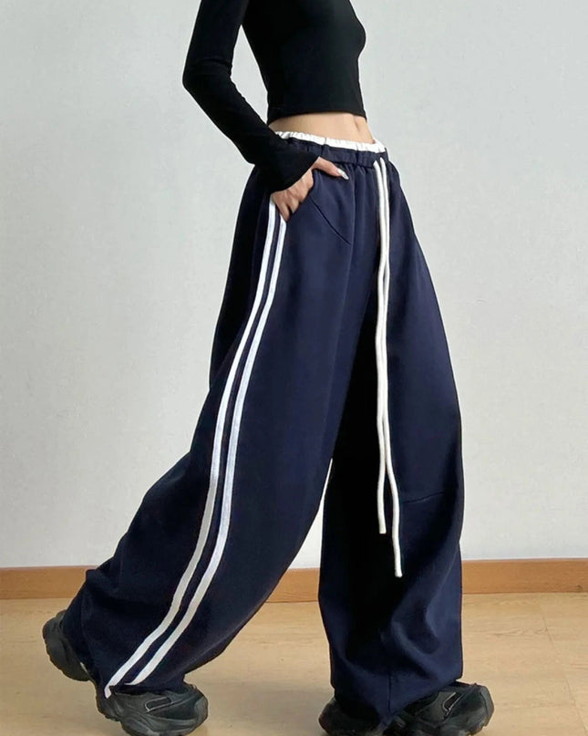 Wide Leg Drawstring Pants - Trendsi