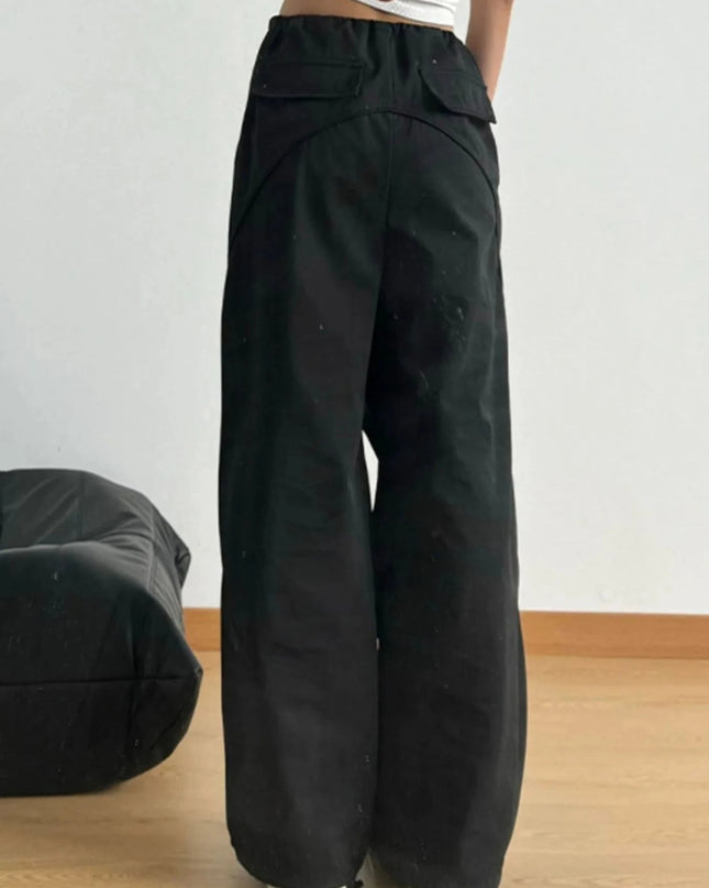 Wide Leg Drawstring Pants - Trendsi
