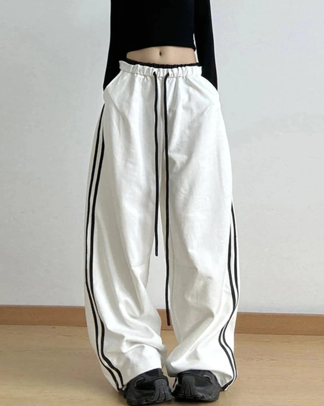 Wide Leg Drawstring Pants - Trendsi
