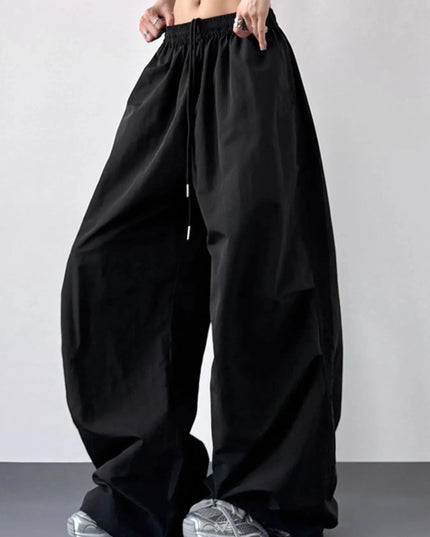 Wide Leg Drawstring Pants - Trendsi