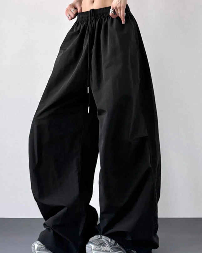 Wide Leg Drawstring Pants - Trendsi