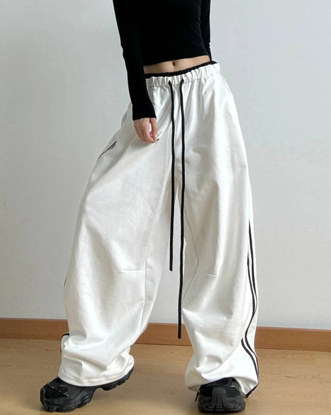 Wide Leg Drawstring Pants - Trendsi