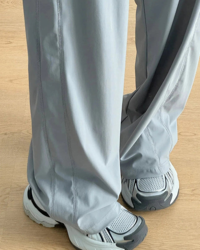 Wide - Leg Drawstring Pants - Trendsi