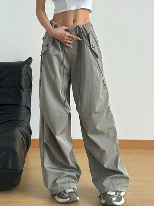 Wide Leg Drawstring Pants