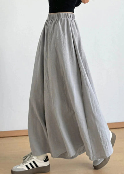 Wide - Leg Elastic Waist Pants - Trendsi