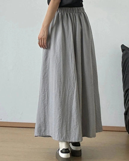 Wide - Leg Elastic Waist Pants - Trendsi