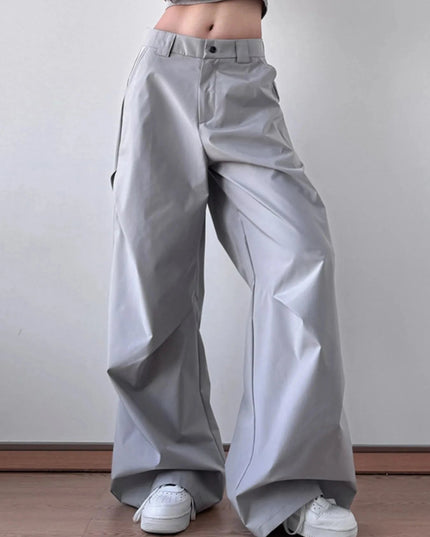 Wide Leg Oversized Pants - Trendsi