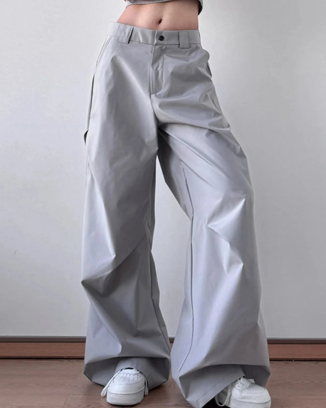 Wide Leg Oversized Pants - Trendsi