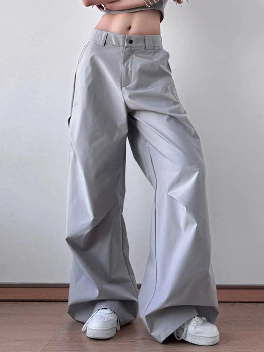Wide Leg Oversized Pants - Trendsi