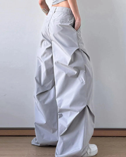 Wide Leg Oversized Pants - Trendsi