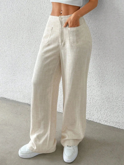 Wide - Leg Pants - Trendsi