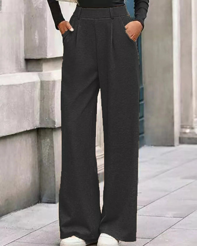 Wide - Leg Pants - Trendsi