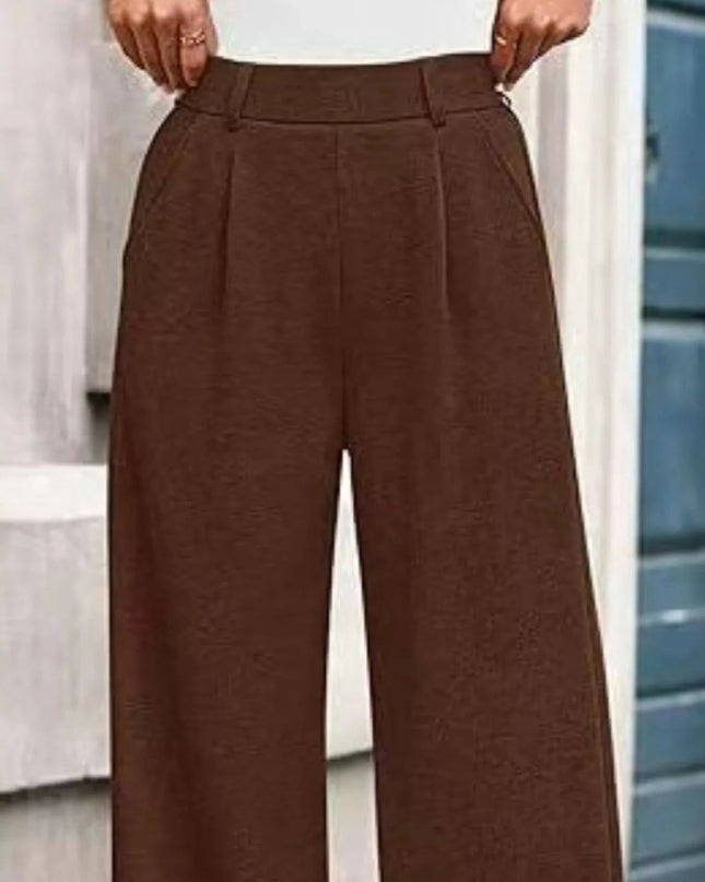 Wide - Leg Pants - Trendsi