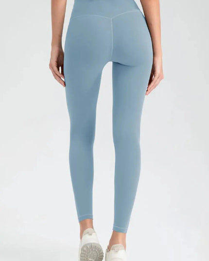 Wide Waistband High Waist Sport Leggings - Trendsi