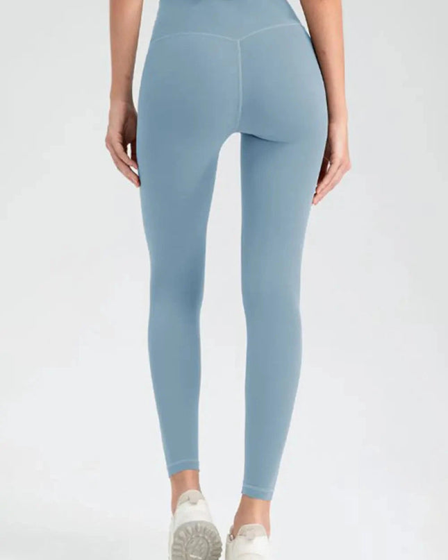 Wide Waistband High Waist Sport Leggings - Trendsi