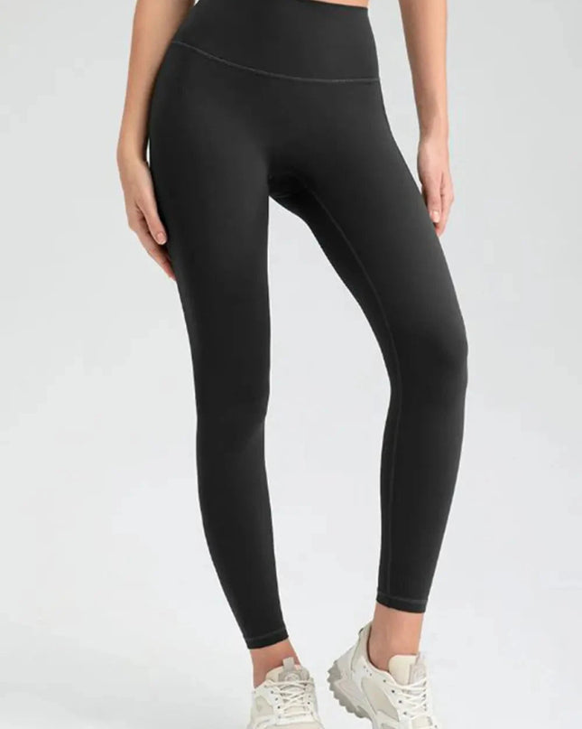 Wide Waistband High Waist Sport Leggings - Trendsi