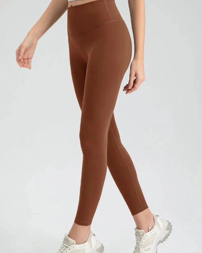 Wide Waistband High Waist Sport Leggings - Trendsi