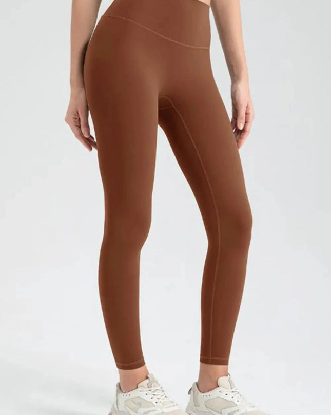 Wide Waistband High Waist Sport Leggings - Trendsi