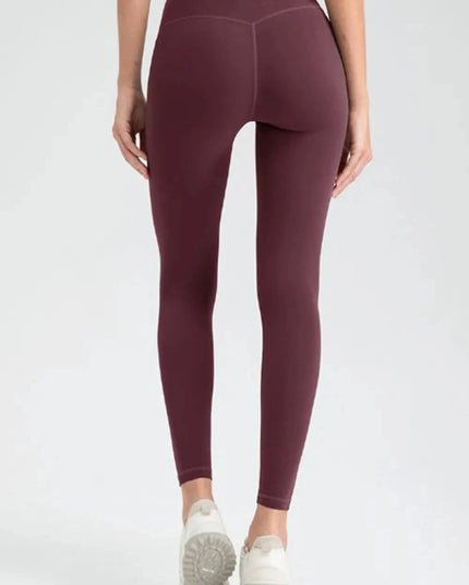 Wide Waistband High Waist Sport Leggings - Trendsi