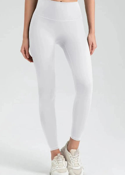 Wide Waistband High Waist Sport Leggings - Trendsi
